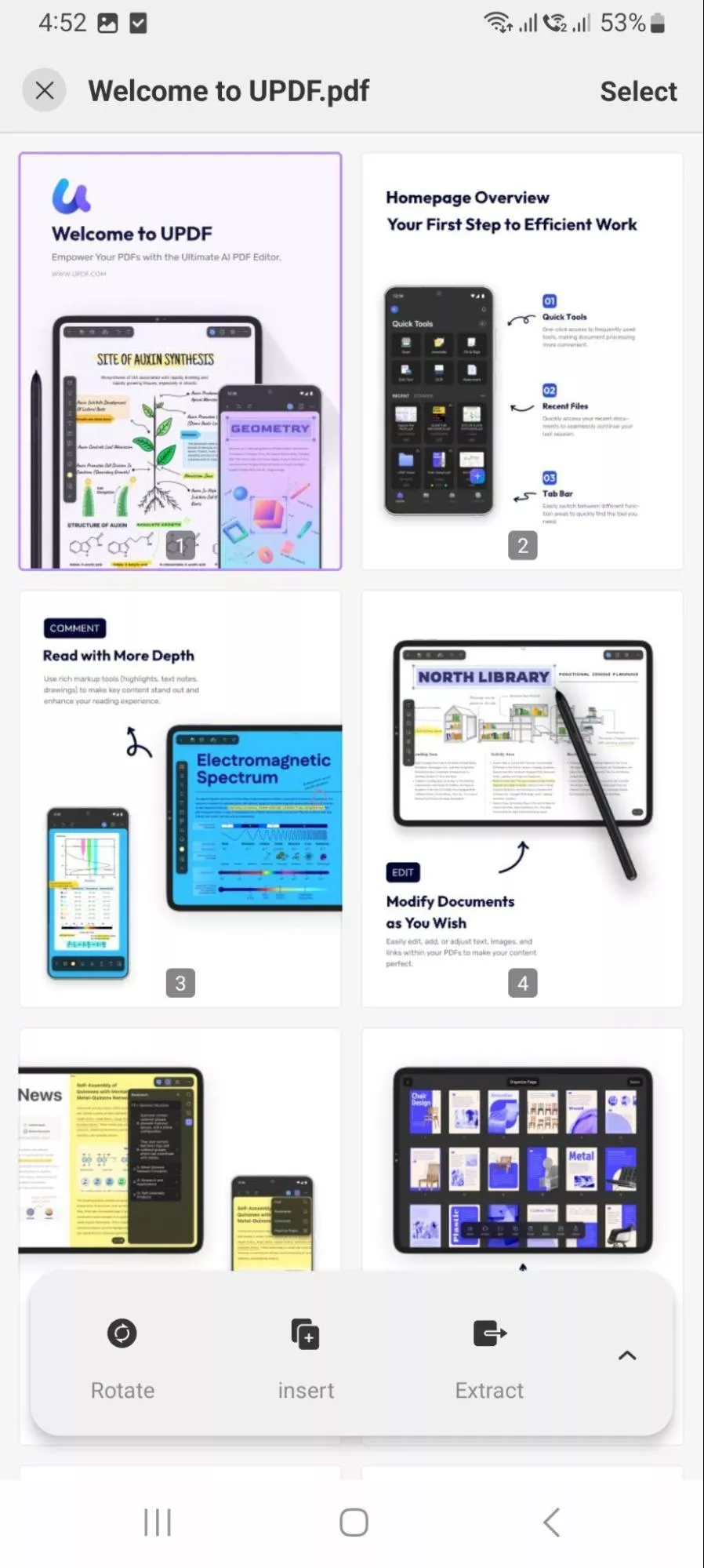 organize pdfs in updf android