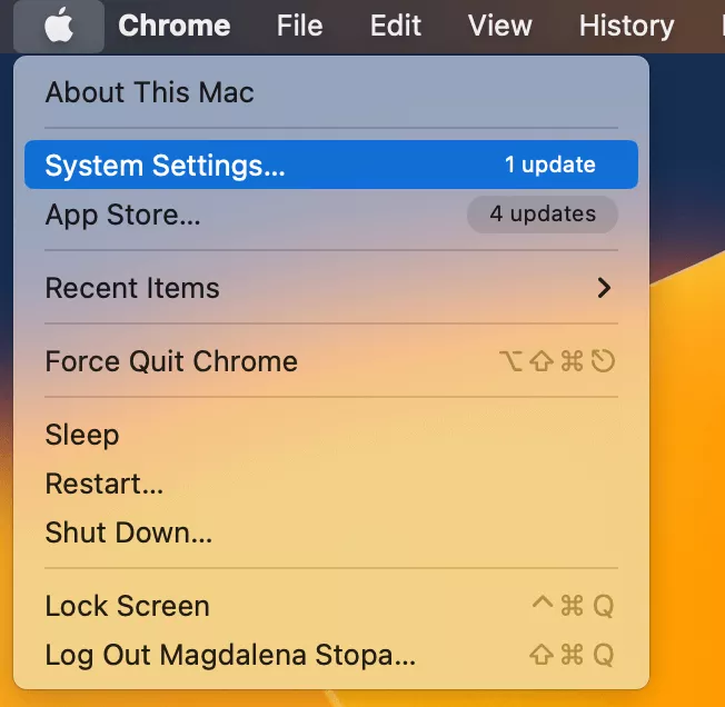 system settings mac