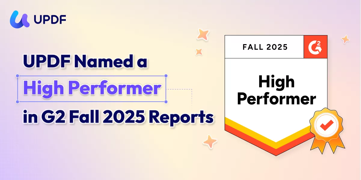 updf honored as high performer in g2