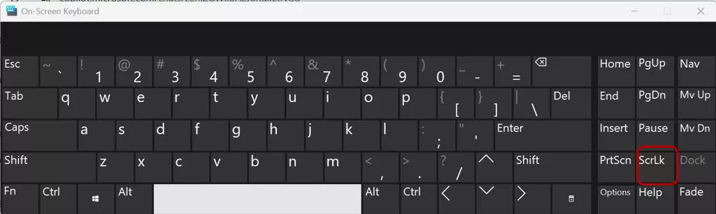 scroll lock key disabling on keyboard