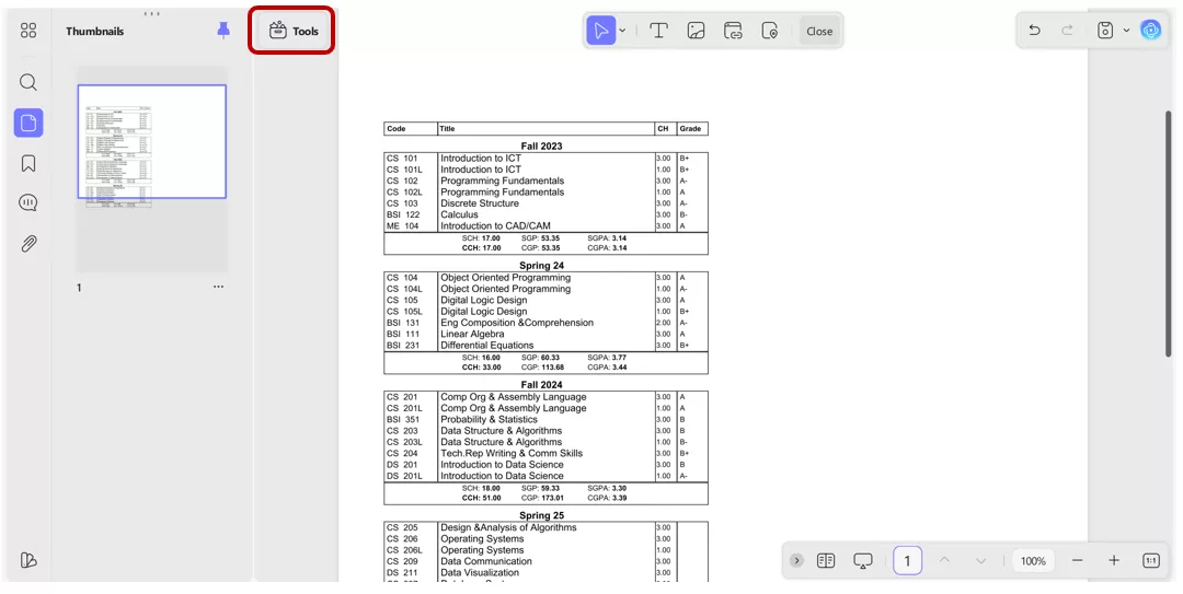converting to excel format in updf