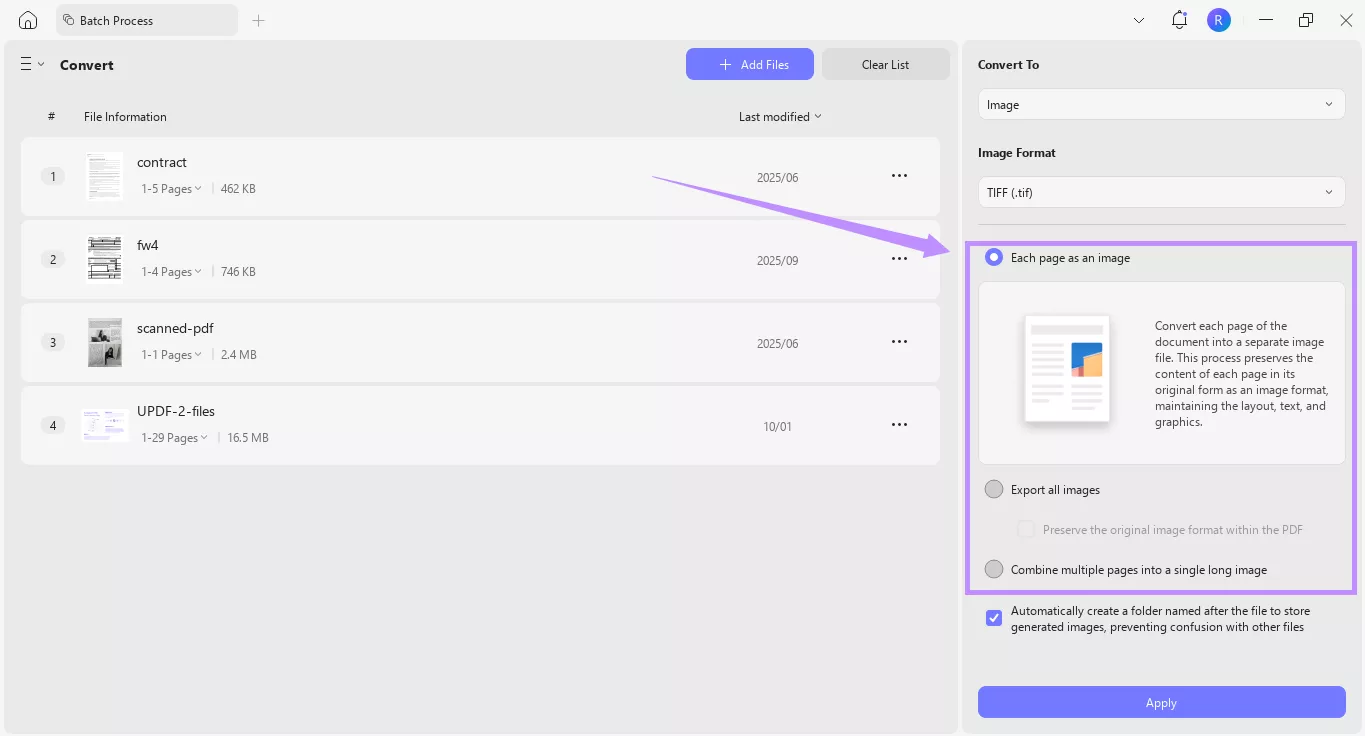 adjust the conversion settings updf windows