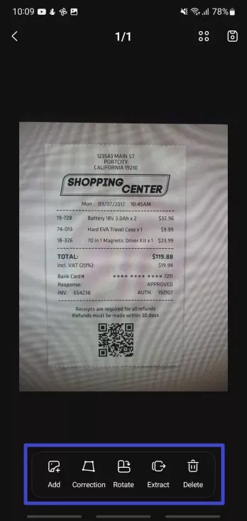 scanning updf shopping documents