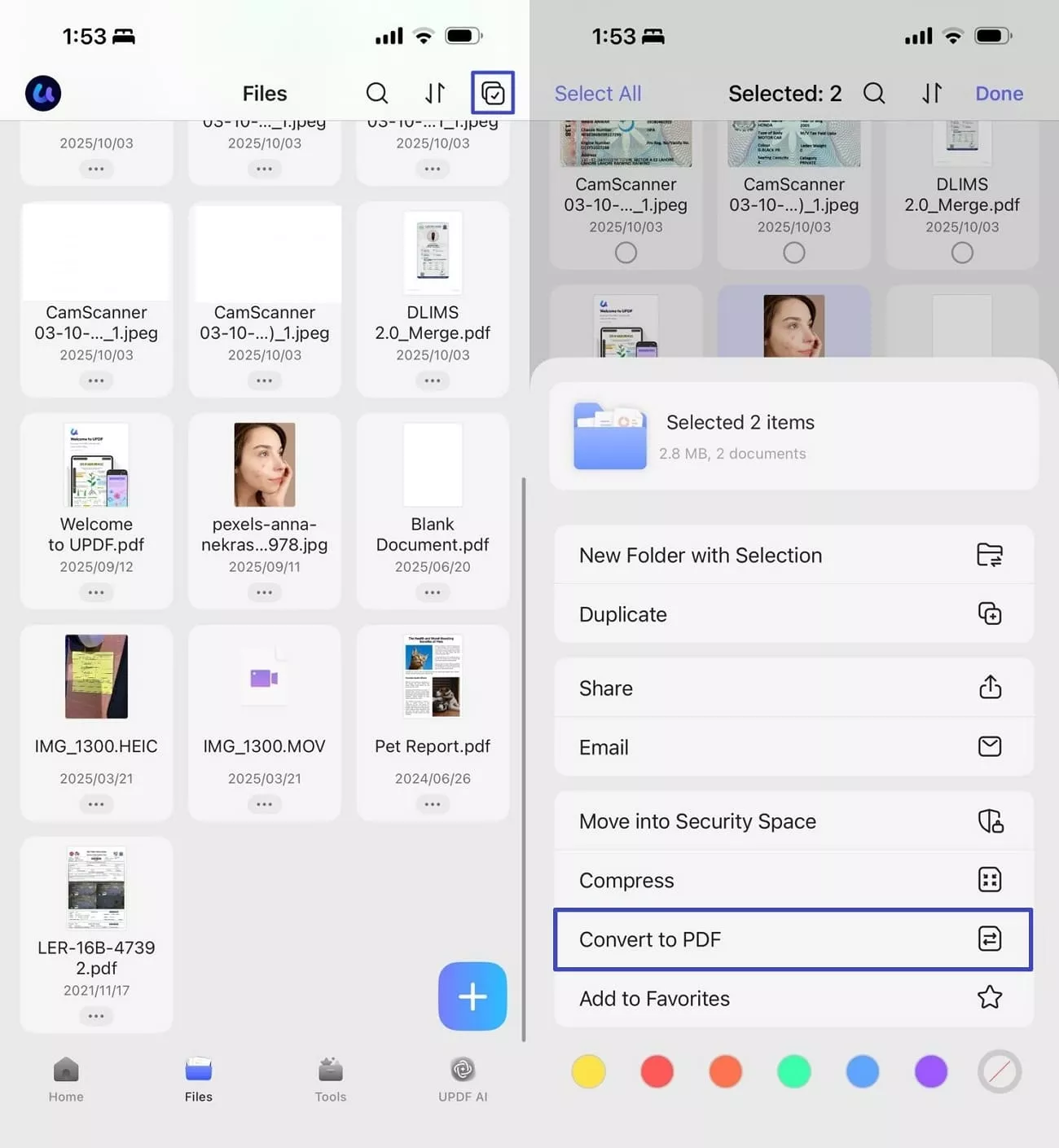 convert to pdf iphone