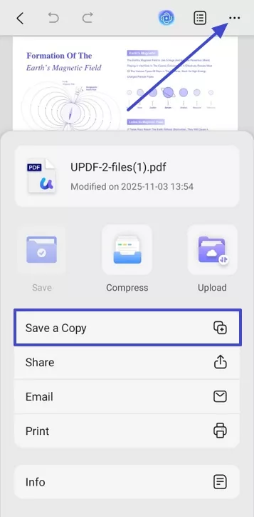 save updated pdf file updf