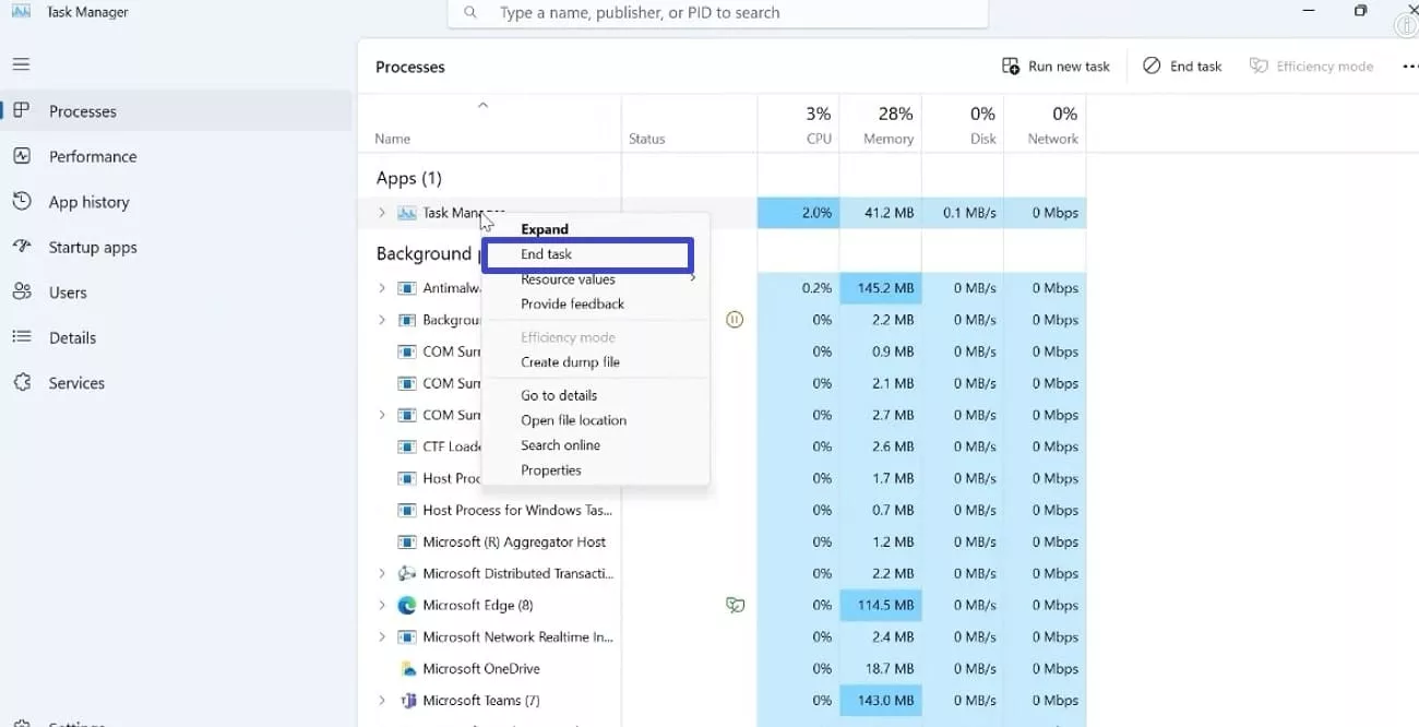 end the ongoing tasks