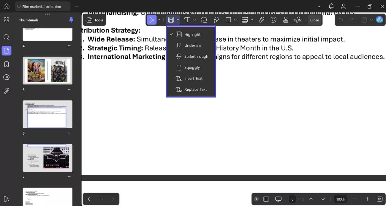 select annotate tool