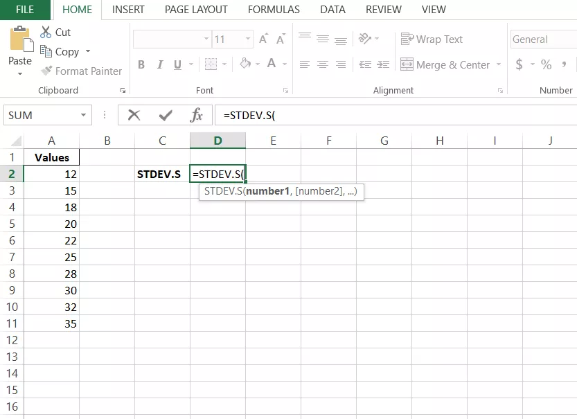 writing formula for sample/population standard deviation