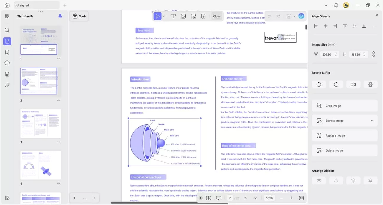 crop extract image with updf