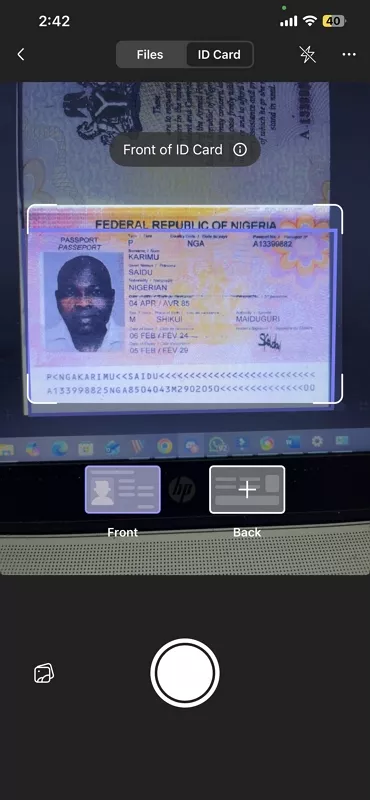 scan both sides passport updf