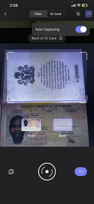 auto capturing mode updf scan