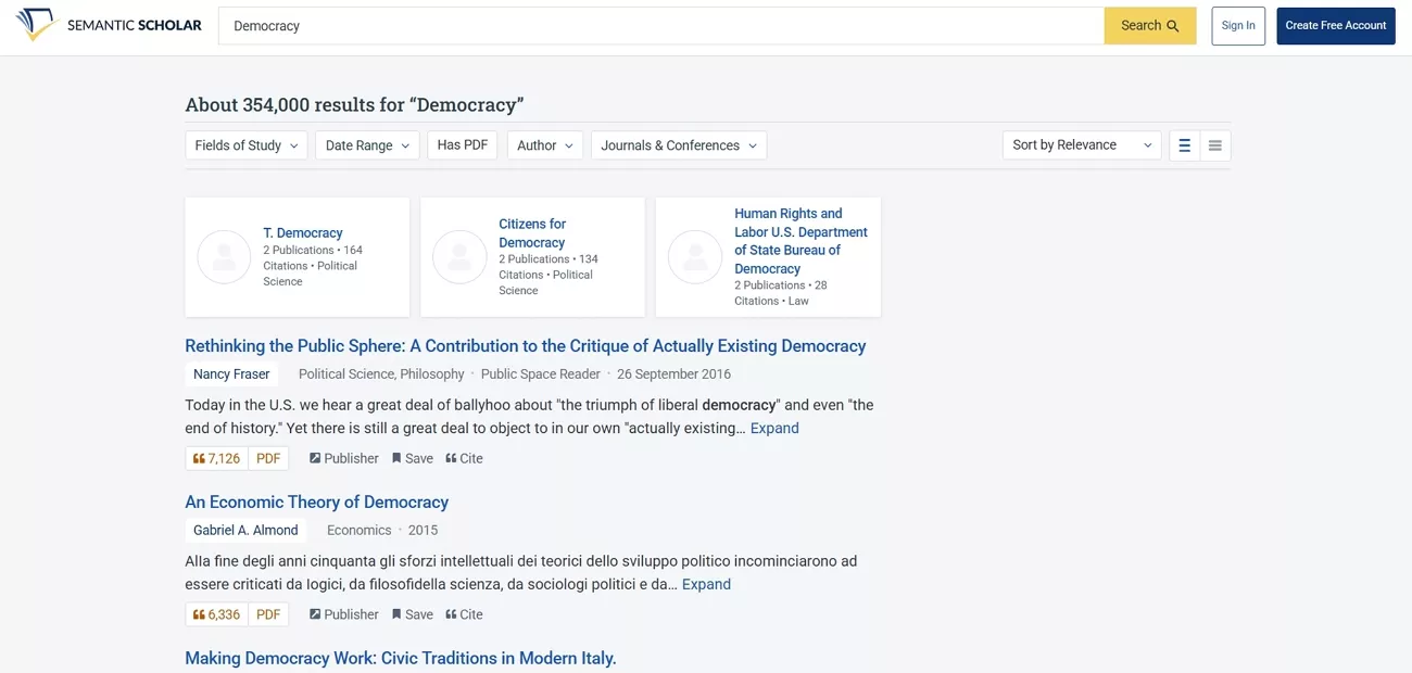 reviewing semantic scholar paper search