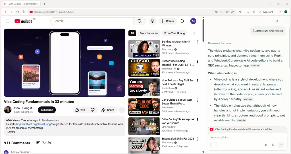 comet summarize video