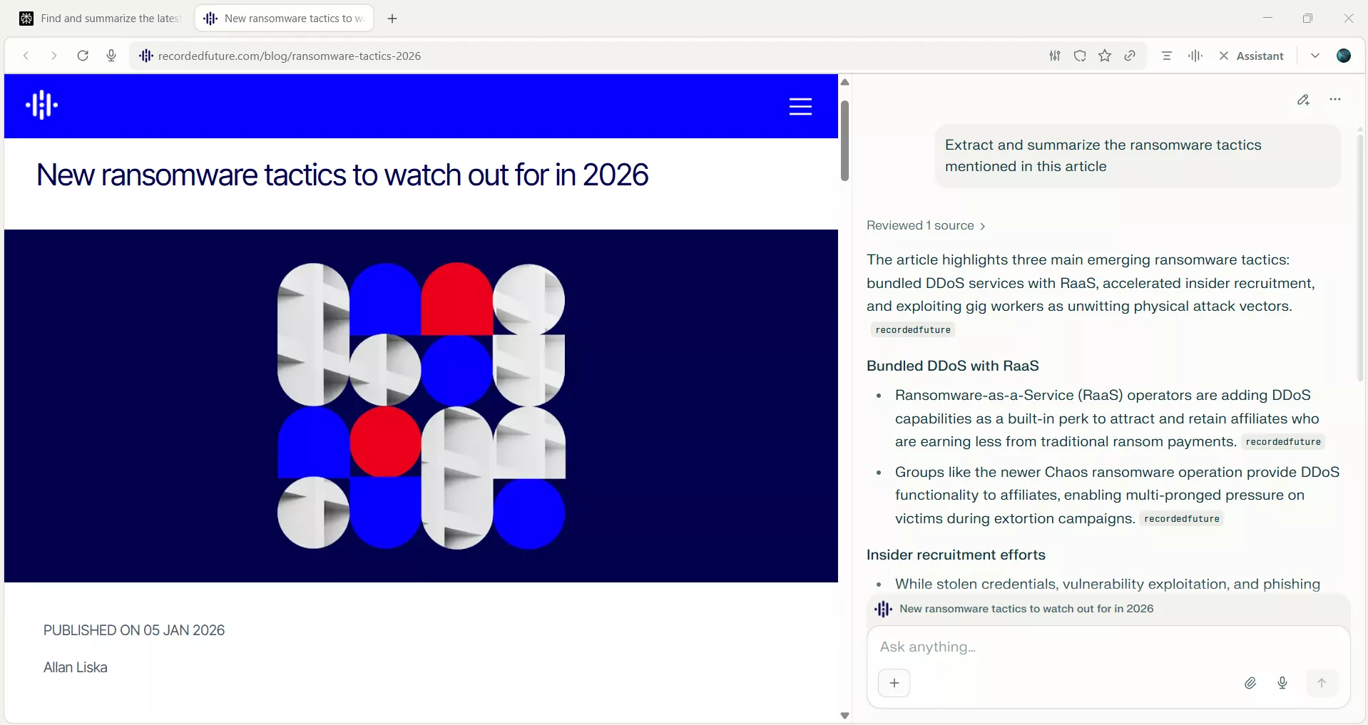 comet webpage analysis