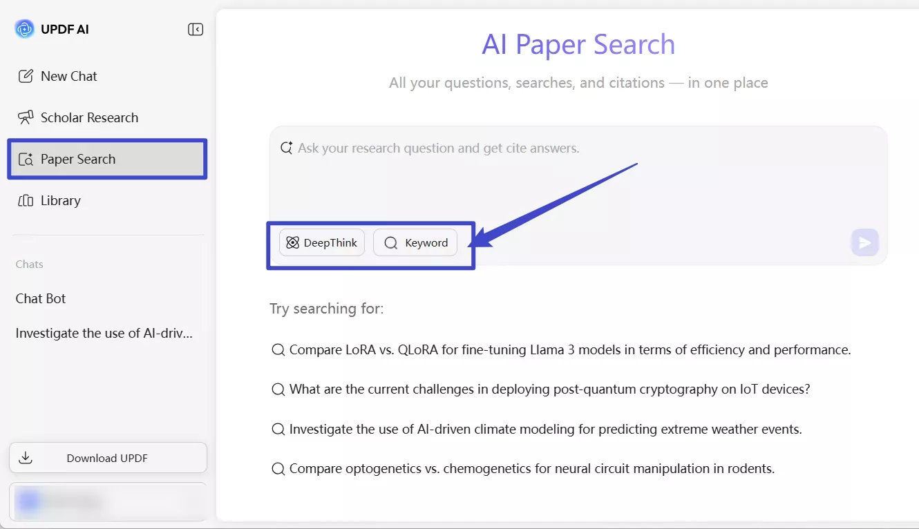 two paper search mode